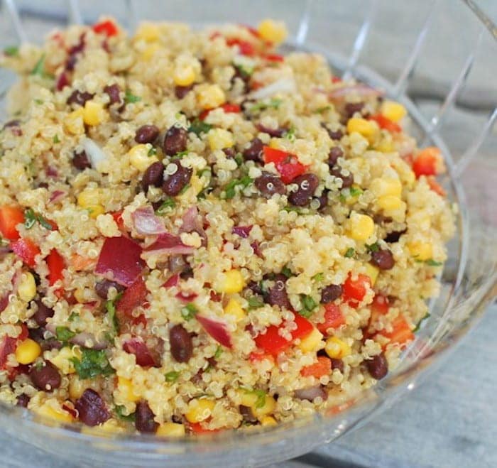 Corn and Black Bean Quinoa Salad Close Up