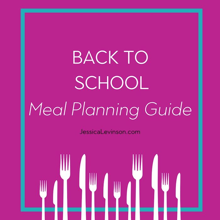 Back to School Meal Planning Guide | Jessica Levinson, MS, RDN, CDN Get ready for back to school meal planning with these healthy and fun recipes, meal ideas, and tips for kids of all ages. You'll find enough recipes to try for the whole school year! via JessicaLevinson.com | #backtoschool #mealplanning #schoolmeals #breakfast #schoollunch #familydinner #healthymeals #feedingthefamily