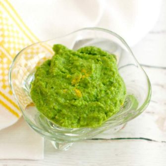 Minty Pea Dip Recipe in Glass Bowl