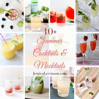 collage of summer cocktails and mocktails