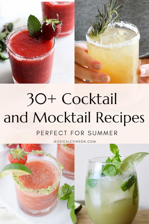 collage of summer cocktail recipes collage of summer cocktail & mocktail recipes