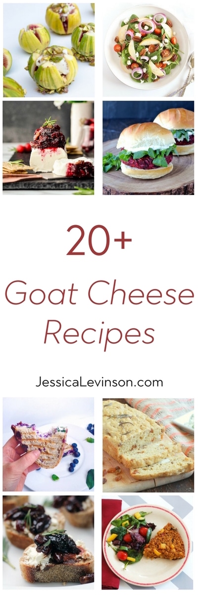 20+ Goat Cheese Recipes | Jessica Levinson, MS, RDN, CDN Are you a goat cheese lover? Then you will love this roundup of 20+ goat cheese recipes including salads, sandwiches, main dishes, and everything in between! Get the roundup at JessicaLevinson.com #recipes #goatcheese #cheese #reciperoundup #dairy