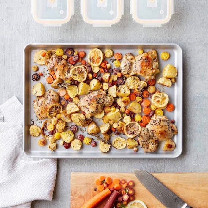 Meal Planning Made Easy: 52-Week Meal Planner & Smart Meal Prep for Beginners Sheet Pan Lemon Chicken from Smart Meal Prep for Beginners by Toby Amidor