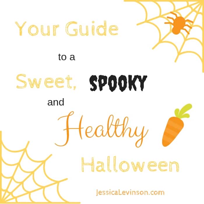 Have fun and stress less with this guide to a sweet, spooky, and healthier Halloween! Top tips for a healthy Halloween for the whole family. via JessicaLevinson.com | #halloween #healthyliving Have fun and stress less with this healthy Halloween guide.