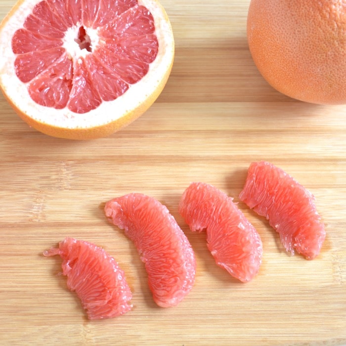 Enjoy grapefruit cut in segments Enjoy grapefruit cut in segments