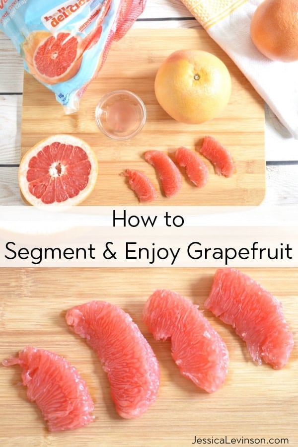 Enjoy grapefruit all winter long with tips for picking, segmenting, and using Winter Sweetz Texas red grapefruit in the kitchen. via JessicaLevinson.com | #grapefruit #seasonaleating how to segment and enjoy grapefruit